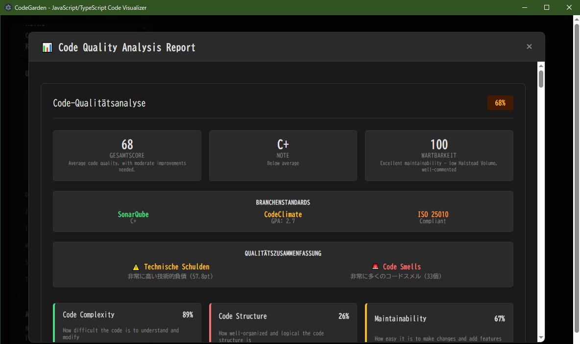 品質レポート - メイン画面